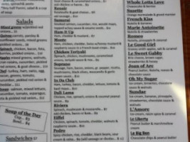 Betsy's Crepes menu