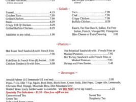 Scott's By Dam menu