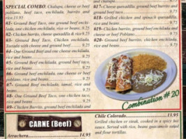 Dos Coronas menu