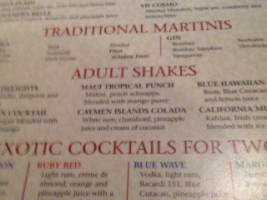 The Yarmouth House menu