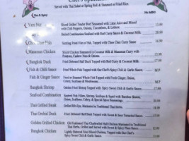 Thai Orchid Restaurant menu