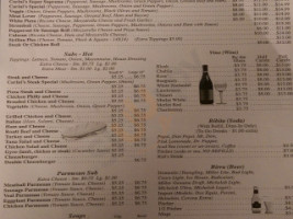 Carini's Italian restaurant menu