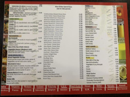 Saravanaa Bhavan menu