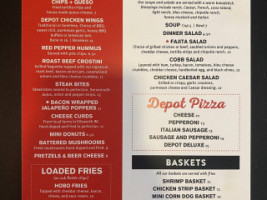 2nd Street Depot Bar & Grill menu