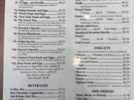 Sharon's Cafe menu