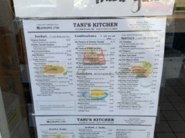 Tani's Kitchen menu