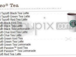 Starbucks Corporation menu