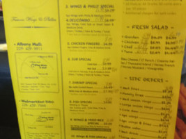 Wing Dixie menu