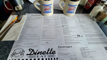 Glen's Dinette menu