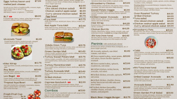 Green Garden Cafe menu