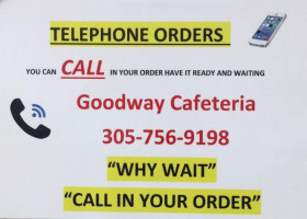 Goodway Coffee Shop menu