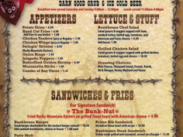 Bunkhouse Bar And Grill menu