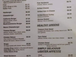 Time Out Sports Bar And Grill menu