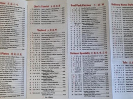 Sichuan Jin River menu