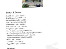 Donna's Home Caribbean menu