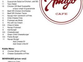 Amigo Cafe menu