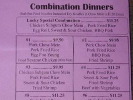 Golden Luck Lounge menu