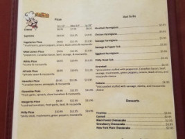 Ginno's Italian menu