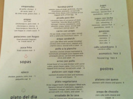 Ajiaco Colombian Bistro menu