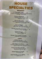 The Incredible Cafe menu