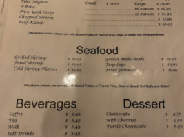 Carolina Steak House menu