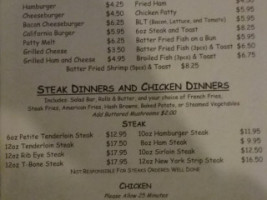 Village Inn menu