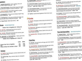 Thai Cafe menu