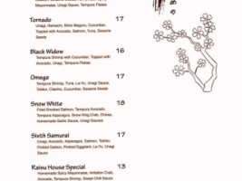 Raisu Japanese Fine Dining Chicago menu