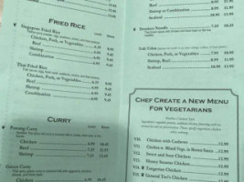 Shang Hai menu