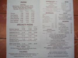 Four Brothers Pizza Inc menu