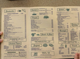 Texas Hot menu