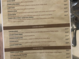 Turkish Grille menu