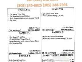 Canton Chinese Of Homestead menu