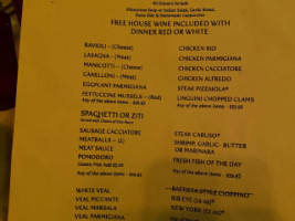 Battista's Hole In The Wall menu