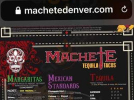 Machete Tequila Tacos Colfax menu