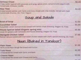 Namaste Kitchen Sebastopol menu