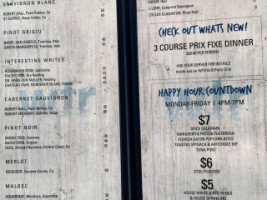 Wtr Pool Grill menu