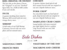 Montgomery Inn menu