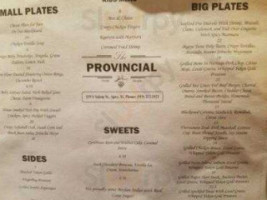 Provincial menu