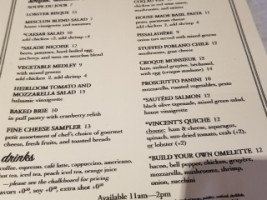 Vincent's Market Bistro menu