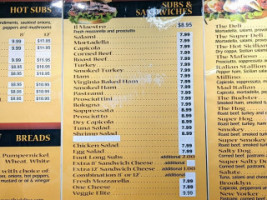 The Deli menu