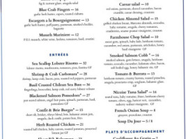 La Belle Vie Kitchen menu