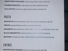 White Bull menu