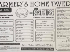 Farmers Home Tavern menu