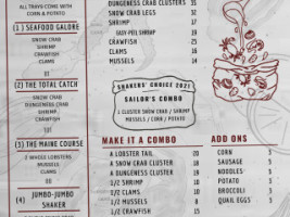 Shaking Crab Providence menu