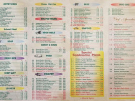 China Buffet menu