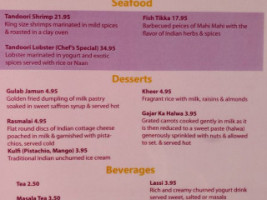 Saffron menu