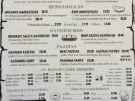 El Rincon menu