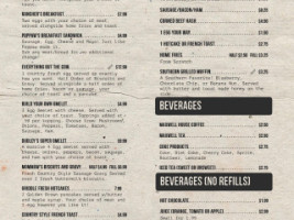 Uncle Dudley's menu