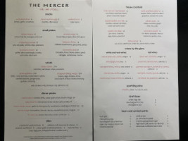 The Mercer Otr menu